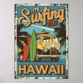 Poster Surfing Hawaii (Devant)