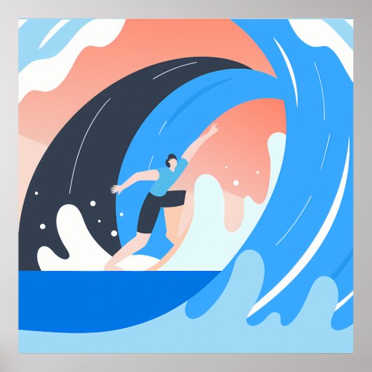 Poster Surfing the Color Wave (Devant)