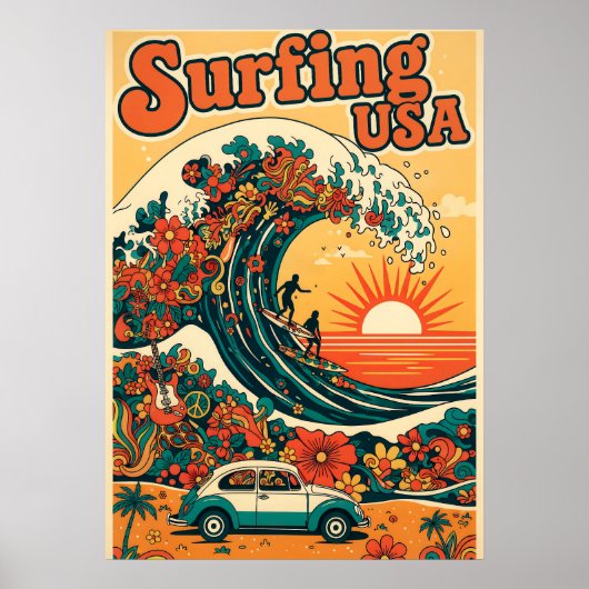Poster Surfing USA V10 (Devant)