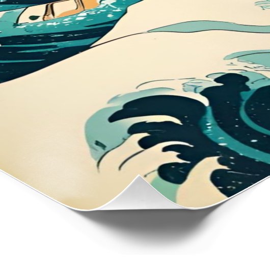 Poster Surf's Up Retro Wave Design Classic California (Coin)