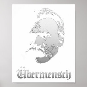 Poster Surhomme – Friedrich Nietzsche Meilleur Philosophe