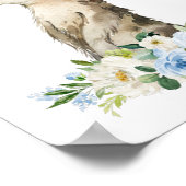 Poster Suricate, Safari, Jungle, Fleurs Bleues, Chambre d (Coin)