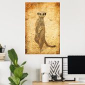 Poster Suricate sentinelle (Bureau à domicile)
