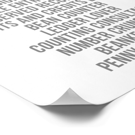 Poster Surnoms comptables (Coin)