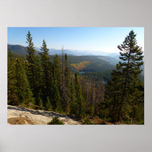 Poster Surplomb du Rocky Mountain au début de l'automne