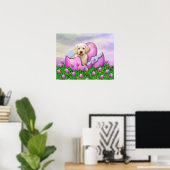Poster Surprise de Pâques du Labrador jaune (Bureau à domicile)