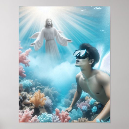 Poster Surprise de snorkeler (Devant)