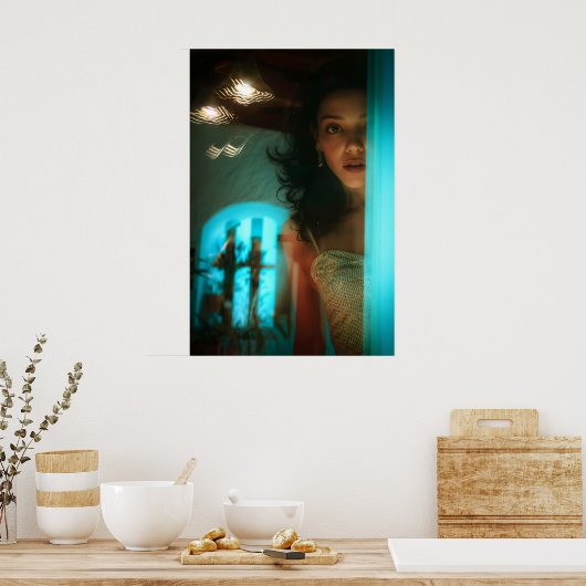 Poster Surprise, sortir d'une porte (Cuisine)