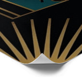 Poster Surreal Art Deco Camera Woman Gold Silhouette (Coin)