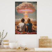 Poster Surreal Atomic Picnic Digital Wall Art - Retro Cou (Cuisine)