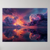 Poster Surreal Dramatic Clouds With Fiery Sunset (Devant)