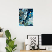 Poster Surreal Fantasy Celestial Night Sky Wall Art (Bureau à domicile)