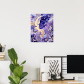 Poster Surreal Fantasy Moon Celestial Night Sky Wall Art (Bureau à domicile)