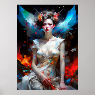 Poster Surreal Imaginaire Fantastic Girl Art Ai