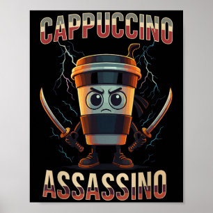 Poster Surreal Italian Brainrot Cappuccino Ino Funny Meme