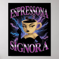 Surreal Italian Brainrot Meme Espressona Signora F