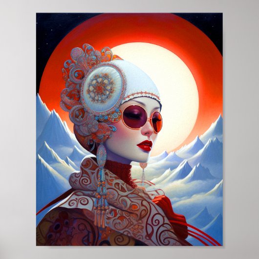 Poster Surreal Lady Imaginaire Art (Devant)