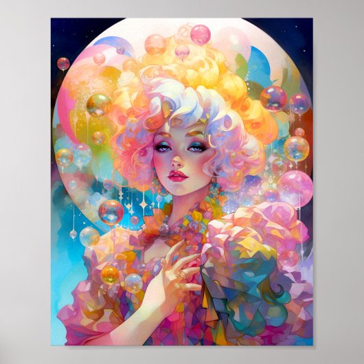 Poster Surreal Lady Imaginaire Art (Devant)