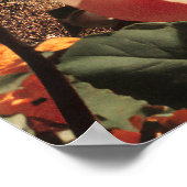 Poster Surreal Mountain Landscape With Blooming Flowers (Coin)