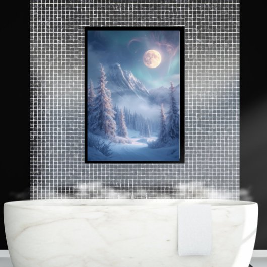 Poster Surreal Mystical Enchanted Winter Dreamscape