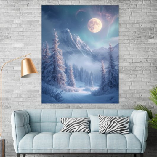 Poster Surreal Mystical Enchanted Winter Dreamscape