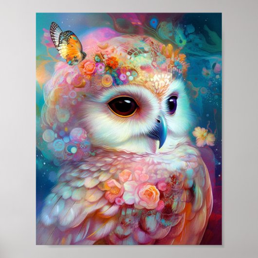 Poster Surreal Owl Imaginaire Art (Devant)