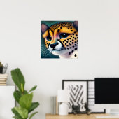 Poster Surreal Pop Sad Cheetah (Bureau à domicile)