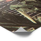 Poster Surreal Portrait With Goldfish Flowers And Ocean (Coin)