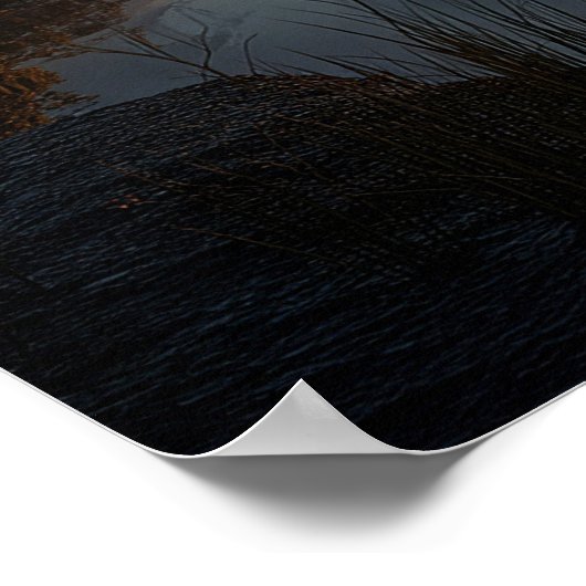 Poster Surreal Reflective Sphere With Sunset Clouds Over  (Coin)