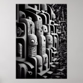 Poster Surréalisme noir et blanc (Devant)