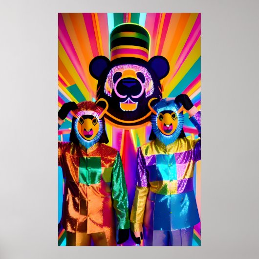 Poster Surréalisme ours - Ken Gage Art (Devant)