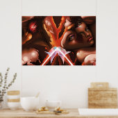 Poster Surréaliste des rêveurs cassés (Cuisine)