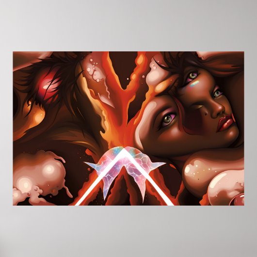 Poster Surréaliste des rêveurs cassés (Devant)