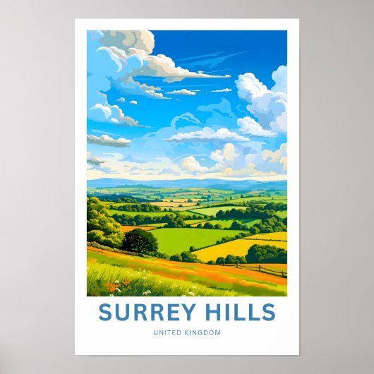 Poster Surrey Hills Royaume-Uni (Devant)