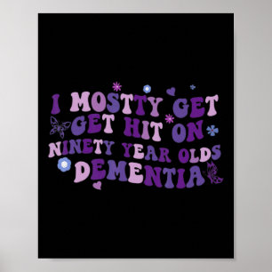 Poster Surtout Atteindre La Démence Violette Alzheimer