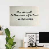 Poster « Surtout, sois vrai avec toi-même » (Bureau à domicile)