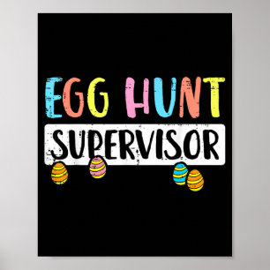 Poster surveillant de chasse aux oeufs de Pâques maman pa
