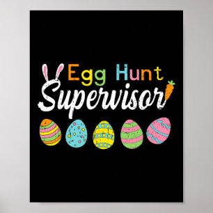 Poster Surveillant de chasse aux œufs T-shirts de Pâques