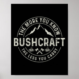 Poster Survie Bushcraft Camping Extérieur Campeur Bushcra