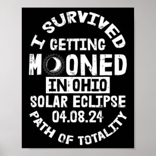 Poster Survié Se Mooner Dans L'Ohio Solaire Eclipse Apri