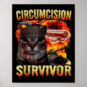 Poster Survivant de la circoncision drôle Odly Spécifique