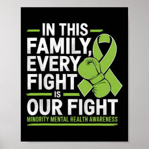 Poster Survivant de la santé mentale Chaque combat est no