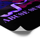 Poster Survivant de la sensibilisation à la violence narc (Coin)