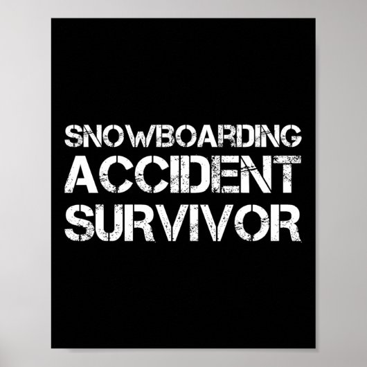 Poster Survivant de l'accident de snowboard (Devant)