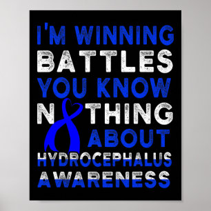 Poster Survivant de l'hydrocéphalie Guerrier de sensibili