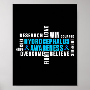 Poster Survivant de l'hydrocéphalie Traiter Guerrier de s