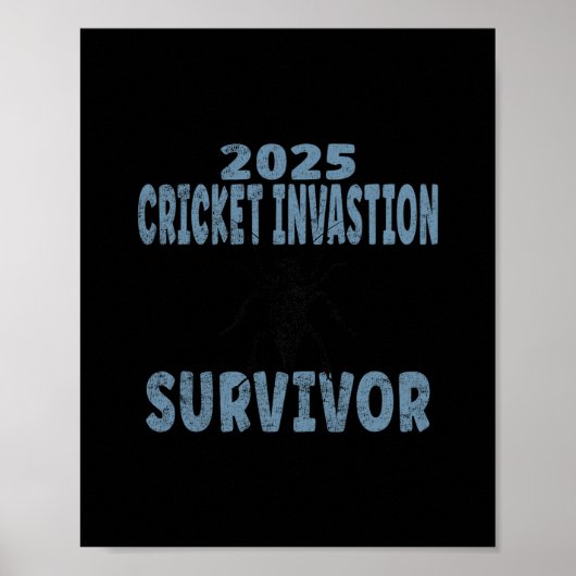Poster Survivant de l'invasion de cricket 2025 Grillon de (Devant)