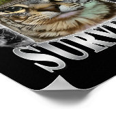Poster Survivant de mal de ventre Mème de chat drôle  (Coin)
