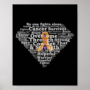 Poster Survivant du cancer de l'enfance Superhero