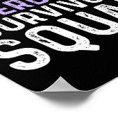 Poster Survivant du guerrier de sensibilisation à la surd (Coin)